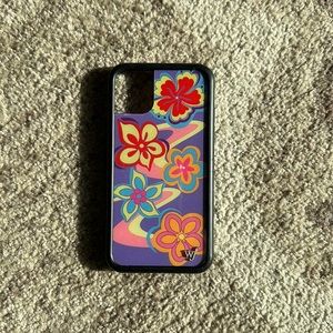 purple floral wildflower phone case